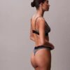 Bralette triangular com forro leve, em microfibra elástica com Monogram gráfico Bralette triangular com forro leve, em microfibra elástica com Monogram gráfico