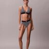 Bralette triangular com forro leve, em microfibra elástica com Monogram gráfico Bralette triangular com forro leve, em microfibra elástica com Monogram gráfico