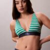 Bralette triangular com forro leve, em microfibra elástica com Monogram gráfico Bralette triangular com forro leve, em microfibra elástica com Monogram gráfico