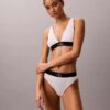 Bralette triangular com forro leve, em microfibra elástica com Monogram gráfico Bralette triangular com forro leve, em microfibra elástica com Monogram gráfico