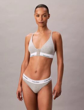 Bralette triangular Icon em algodão e Modal, com forro leve, para pós-cirurgia