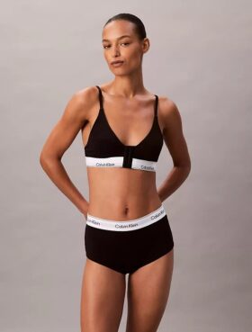 Bralette triangular Icon em algodão e Modal, com forro leve, para pós-cirurgia