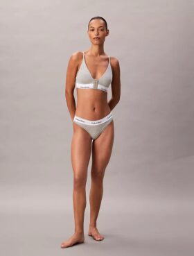Bralette triangular Icon em algodão e Modal, com forro leve, para pós-cirurgia
