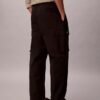 Calças cargo de corte reto em algodão Cotton Stretch Calças cargo de corte reto em algodão Cotton Stretch