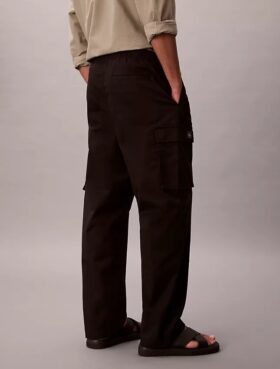 Calças cargo de corte reto em algodão Cotton Stretch Calças cargo de corte reto em algodão Cotton Stretch