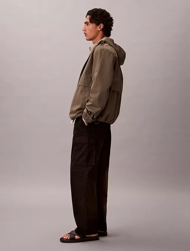 Calças cargo de corte reto em algodão Cotton Stretch Calças cargo de corte reto em algodão Cotton Stretch