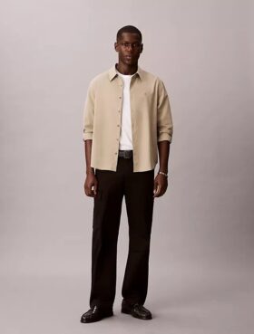 Calças cargo retas em algodão Cotton Stretch estilo anos 90