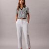 Calças chino de corte reto em algodão Cotton Stretch