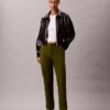Calças chino de corte reto em algodão Cotton Stretch