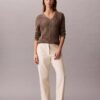 Calças chino de corte reto em algodão Cotton Stretch Calças chino de corte reto em algodão Cotton Stretch