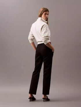 Calças chino de corte reto em algodão Cotton Stretch