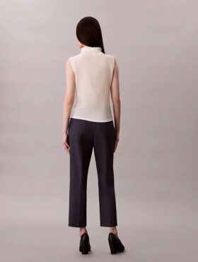 Calças chino de corte reto em algodão Cotton Stretch