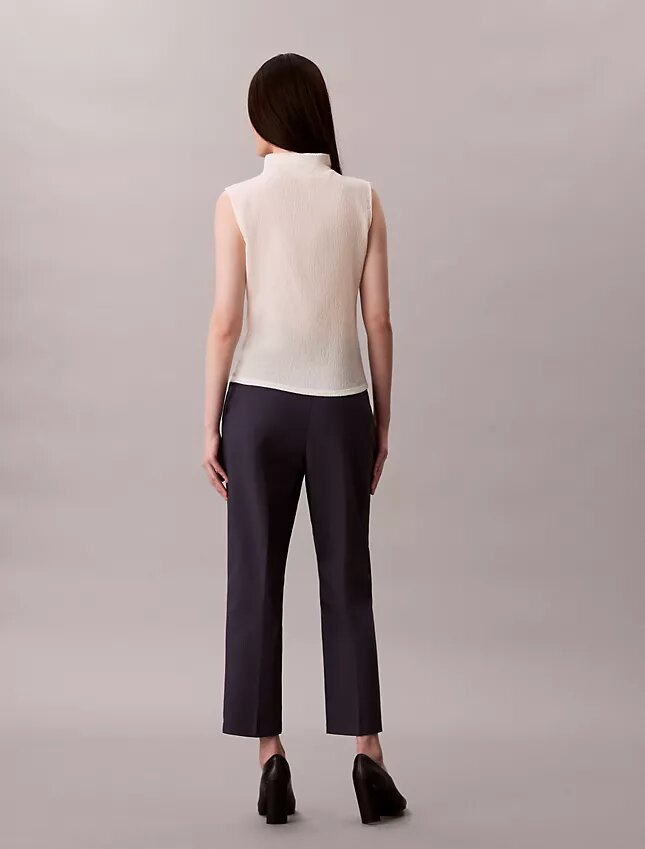 Calças chino de corte reto em algodão Cotton Stretch Calças chino de corte reto em algodão Cotton Stretch