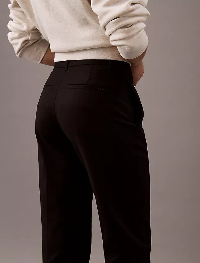 Calças chino de corte reto em algodão Cotton Stretch Calças chino de corte reto em algodão Cotton Stretch