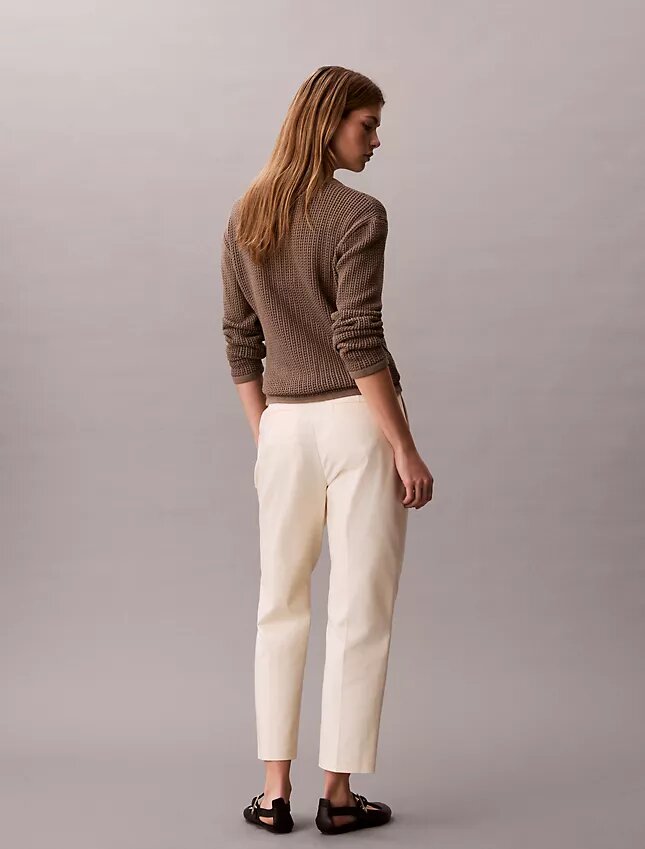 Calças chino de corte reto em algodão Cotton Stretch Calças chino de corte reto em algodão Cotton Stretch