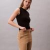 Calças chino de corte reto em algodão Cotton Stretch Calças chino de corte reto em algodão Cotton Stretch