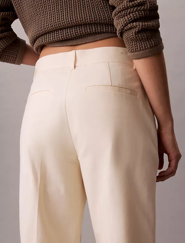 Calças chino de corte reto em algodão Cotton Stretch Calças chino de corte reto em algodão Cotton Stretch