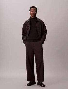 Calças Chino largas em sarja Cotton Stretch de algodão