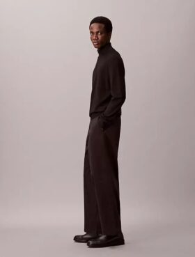 Calças Chino largas em sarja Cotton Stretch de algodão