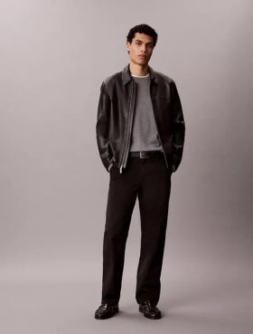 Calças chino retas em algodão Cotton Stretch 90s Straight Calças chino retas em algodão Cotton Stretch 90s Straight