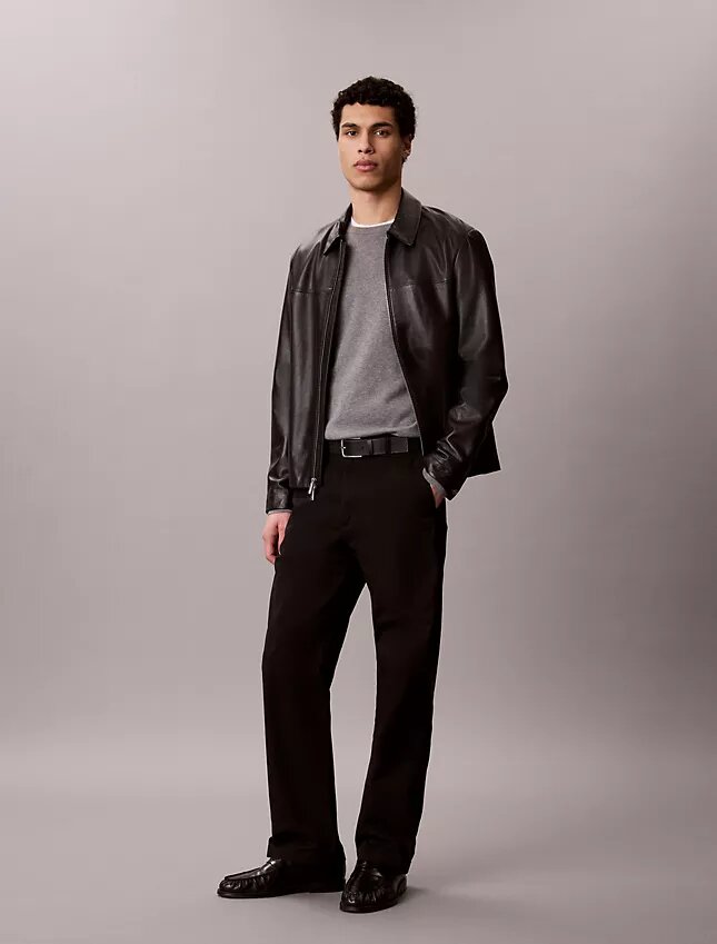 Calças chino retas em algodão Cotton Stretch 90s Straight Calças chino retas em algodão Cotton Stretch 90s Straight