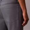 Calças de 5 bolsos com corte reto elástico padrão Calças de 5 bolsos com corte reto elástico padrão