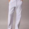 Calças de corte largo com fita com logótipo Calças de corte largo com fita com logótipo