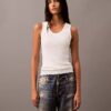 Calças de Denim com estampado