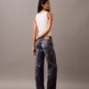 Calças de Denim com estampado