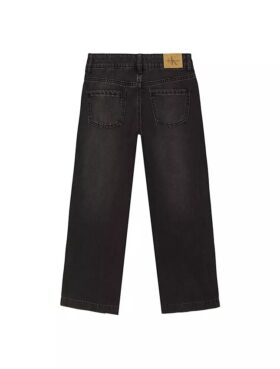 Calças de Jeans largas com costuras para meninas