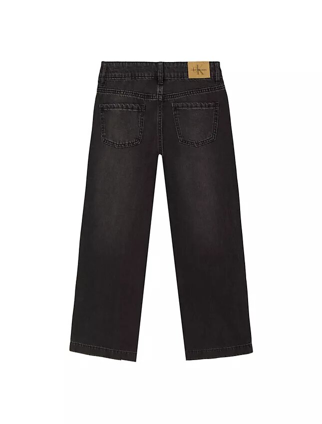 Calças de Jeans largas com costuras para meninas Calças de Jeans largas com costuras para meninas