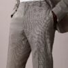 Calças justas com padrão houndstooth Calças justas com padrão houndstooth