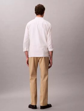 Calças Retas em Cotton Stretch