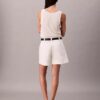 Calções Bermuda em sarja Cotton Stretch de algodão com pregas Calções Bermuda em sarja Cotton Stretch de algodão com pregas