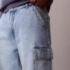 Calções cargo de Denim dos anos 90