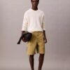Calções cargo em sarja Cotton Stretch de algodão Calções cargo em sarja Cotton Stretch de algodão