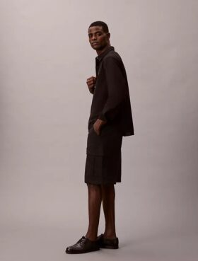 Calções cargo em sarja Cotton Stretch de algodão