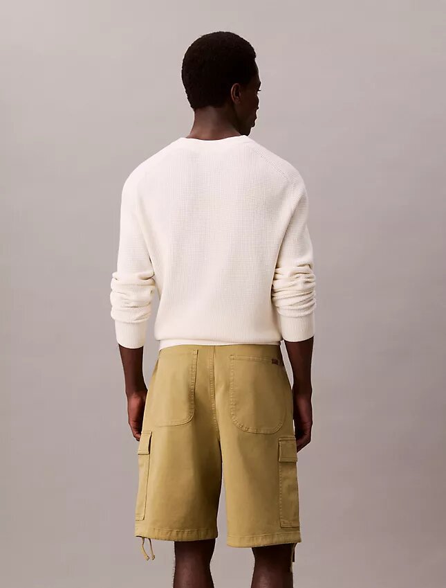 Calções cargo em sarja Cotton Stretch de algodão Calções cargo em sarja Cotton Stretch de algodão