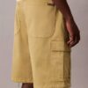 Calções cargo em sarja Cotton Stretch de algodão Calções cargo em sarja Cotton Stretch de algodão