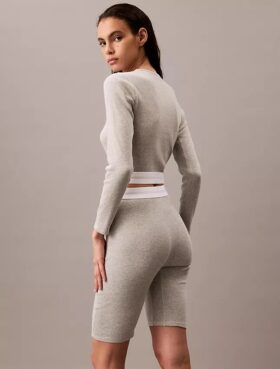 Calções de ciclismo em malha Cotton Stretch de algodão