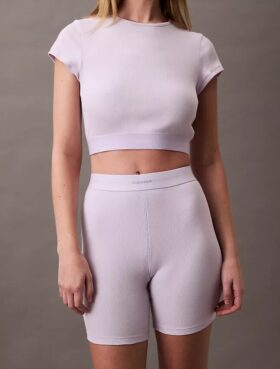Calções de ciclismo em malha Cotton Stretch de algodão