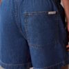 Calções de Denim com mistura de linho Calções de Denim com mistura de linho