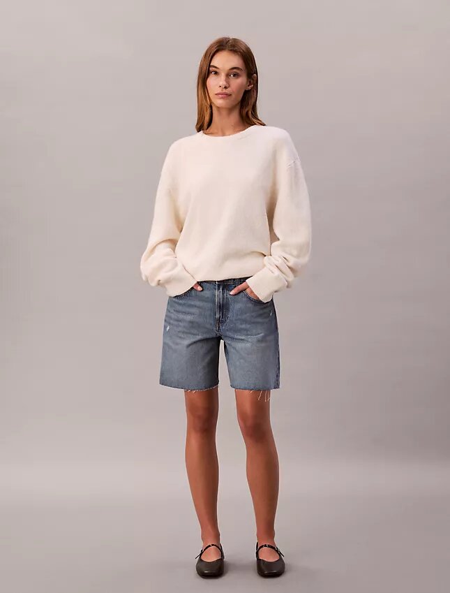 Calções de Denim dos anos 90 com 15 cm Calções de Denim dos anos 90 com 15 cm