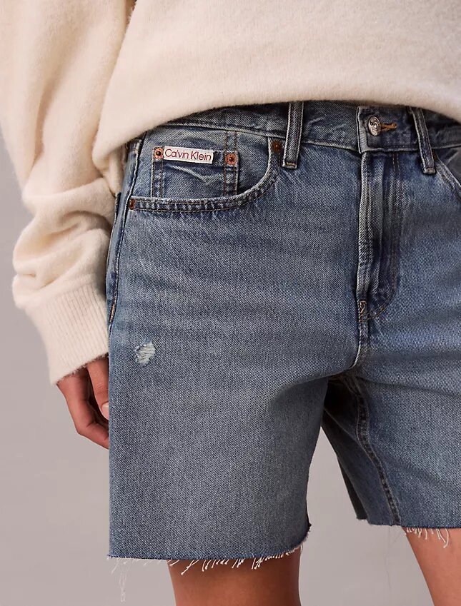 Calções de Denim dos anos 90 com 15 cm Calções de Denim dos anos 90 com 15 cm