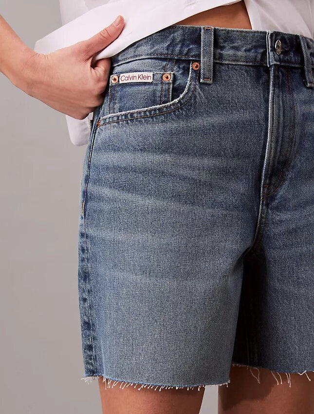 Calções de Denim dos anos 90 com 15 cm Calções de Denim dos anos 90 com 15 cm