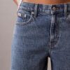 Calções de Denim em linha A