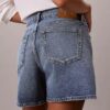 Calções de Denim em linha A