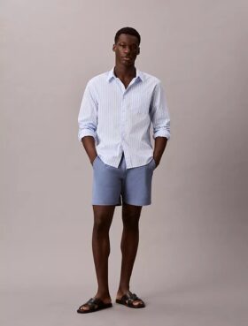 Calções de ganga Cotton Stretch de algodão
