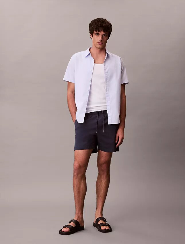 Calções de ganga Cotton Stretch de algodão Calções de ganga Cotton Stretch de algodão
