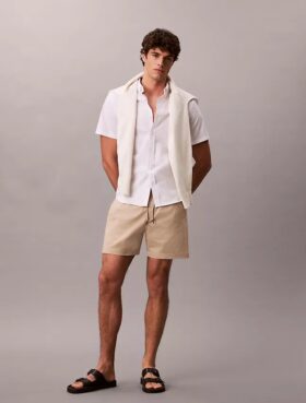 Calções de ganga Cotton Stretch de algodão